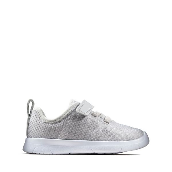 Clarks Girls Ath Flux Toddler Trainers Grey | CA-1570826